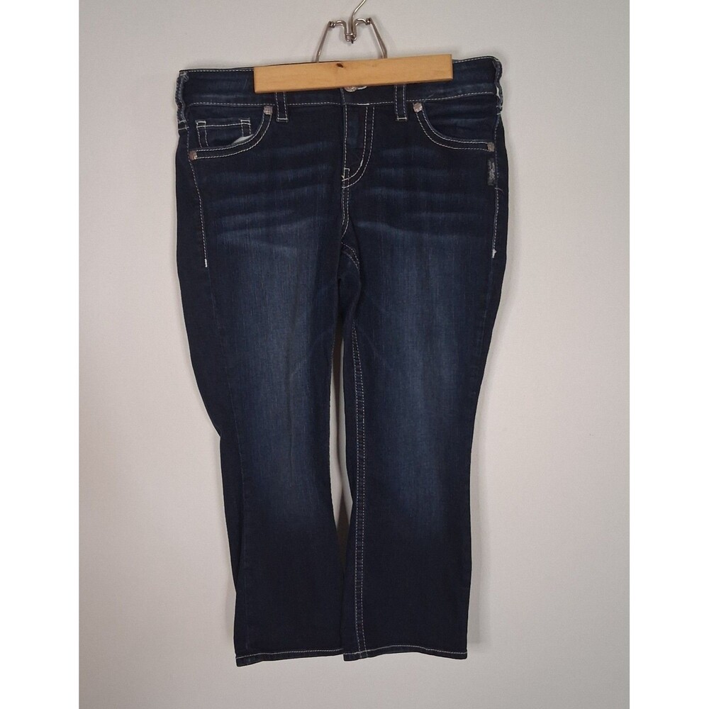 Silver Jeans Co Suki Mid Capri Dark Wash Women's Size 31 Western Glove Works